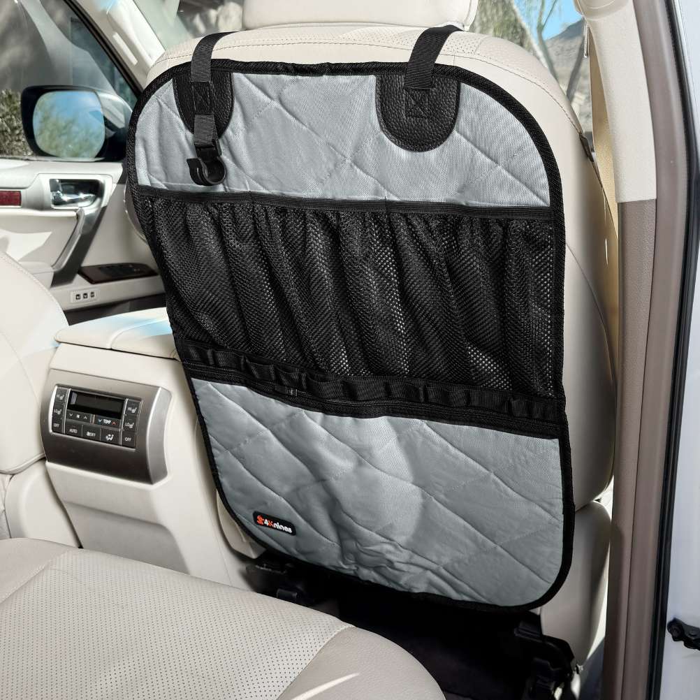 Car Seat Back Organizer – Backseat Storage & Protector for Kids & Pets