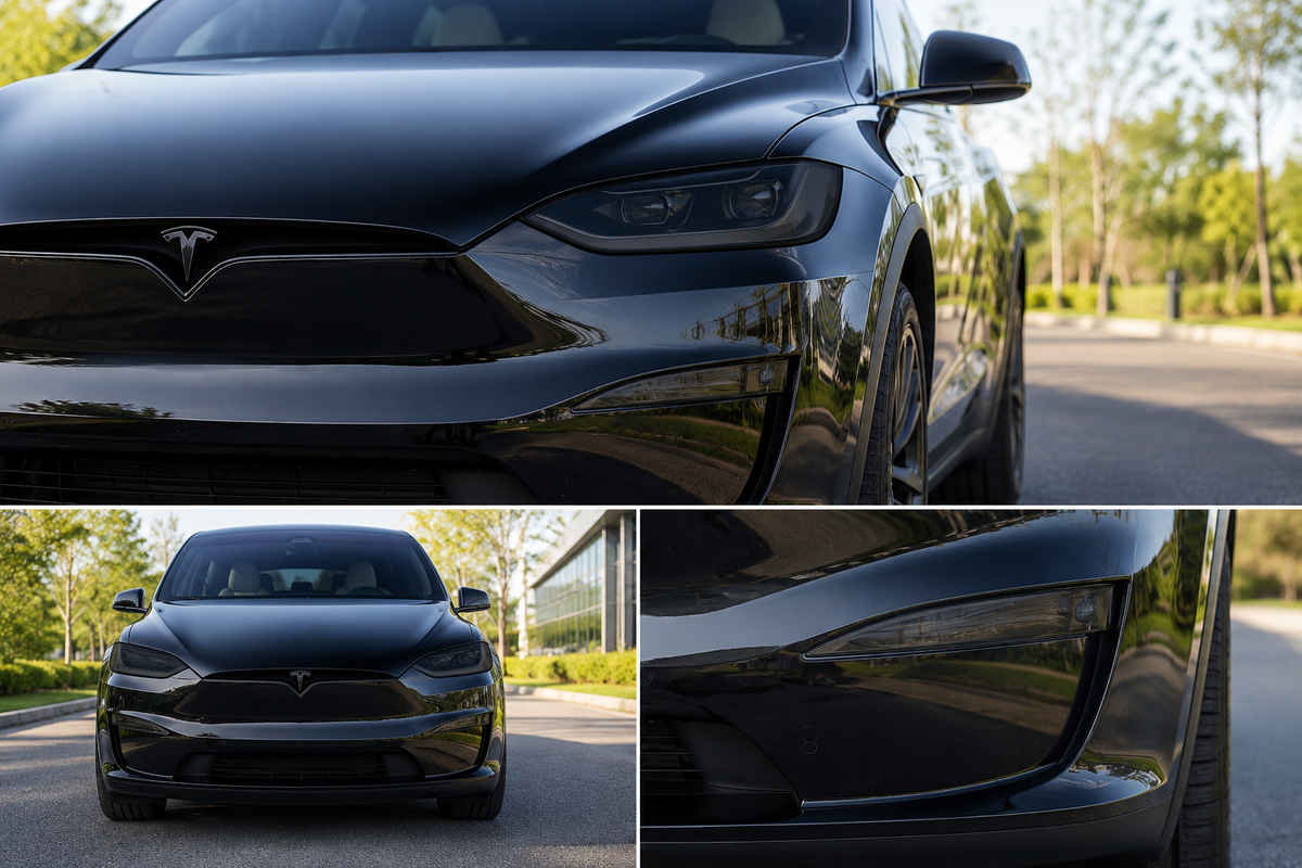 Tesla Model X Tinted Headlight and Foglight Protection - PPF