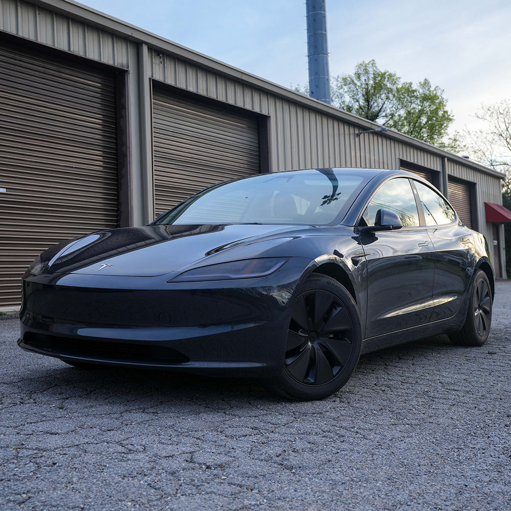 Tesla Model 3 PPF Tinted Headlight Protection
