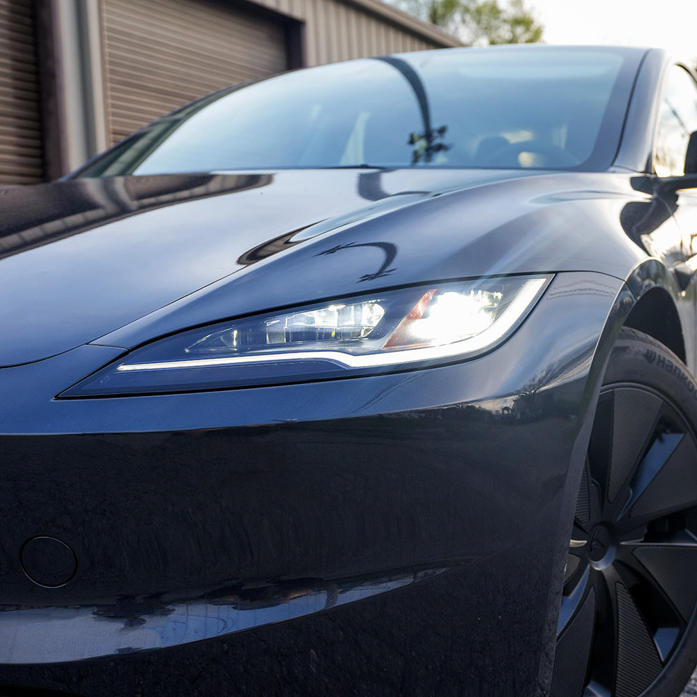 Tesla Model 3 PPF Tinted Headlight Protection