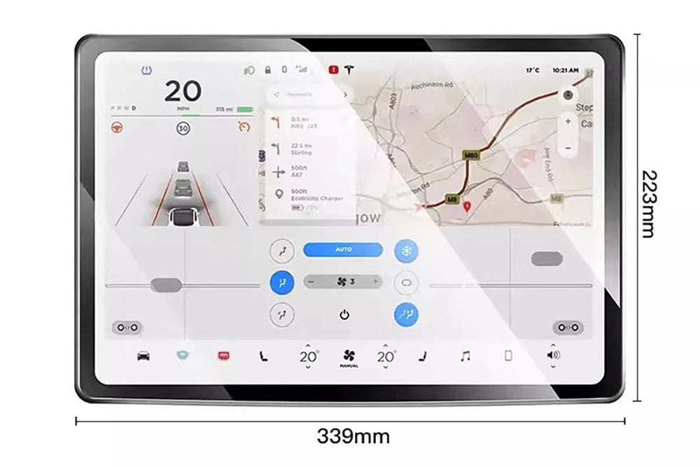 Tesla Model Y Tempered Glass (9H) Anti-Scratch Screen Protector