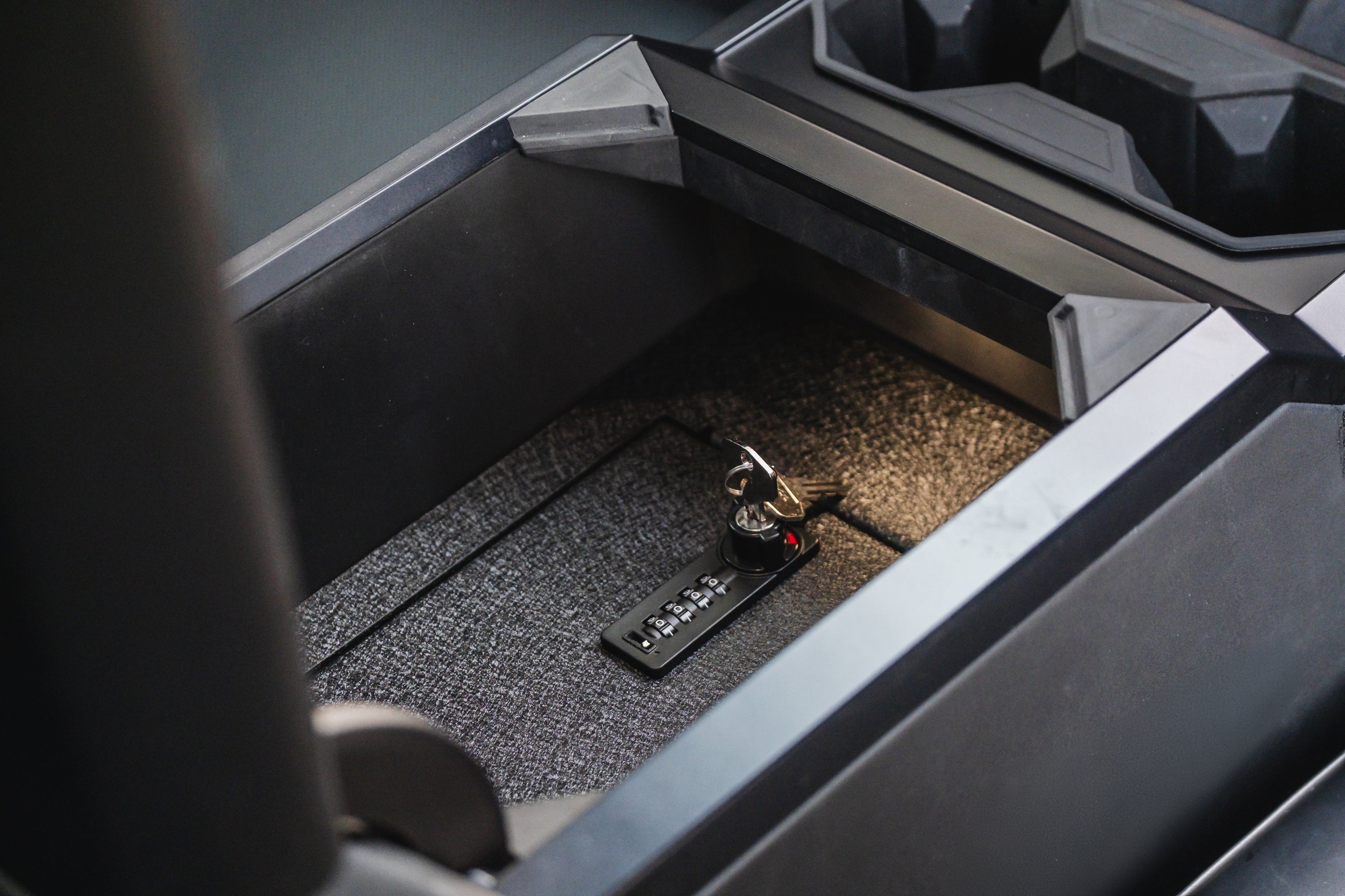 Tesla Cybertruck Center Console Anti-Theft Safe LockBox