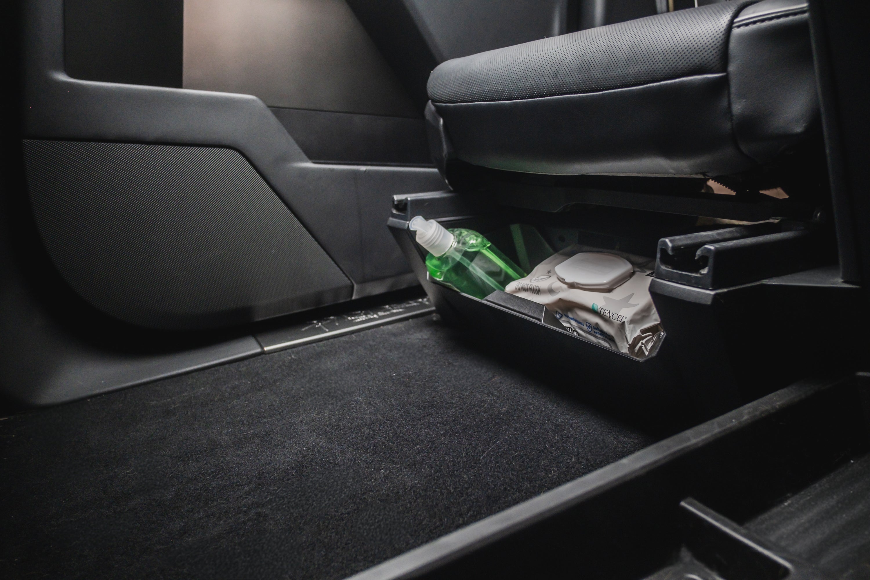 Tesla Cybertruck Front Under Seat Storage Bins