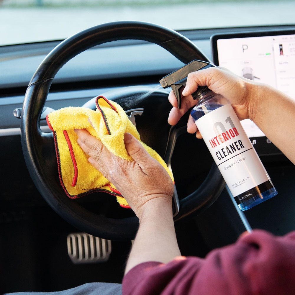 Tesla Car Cleaning Kit (Waterless Car Wash, Shampoo, Interior, Glass)