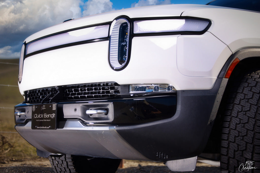 Rivian R1T / R1S Front License Plate Holder "Quick Bandit"