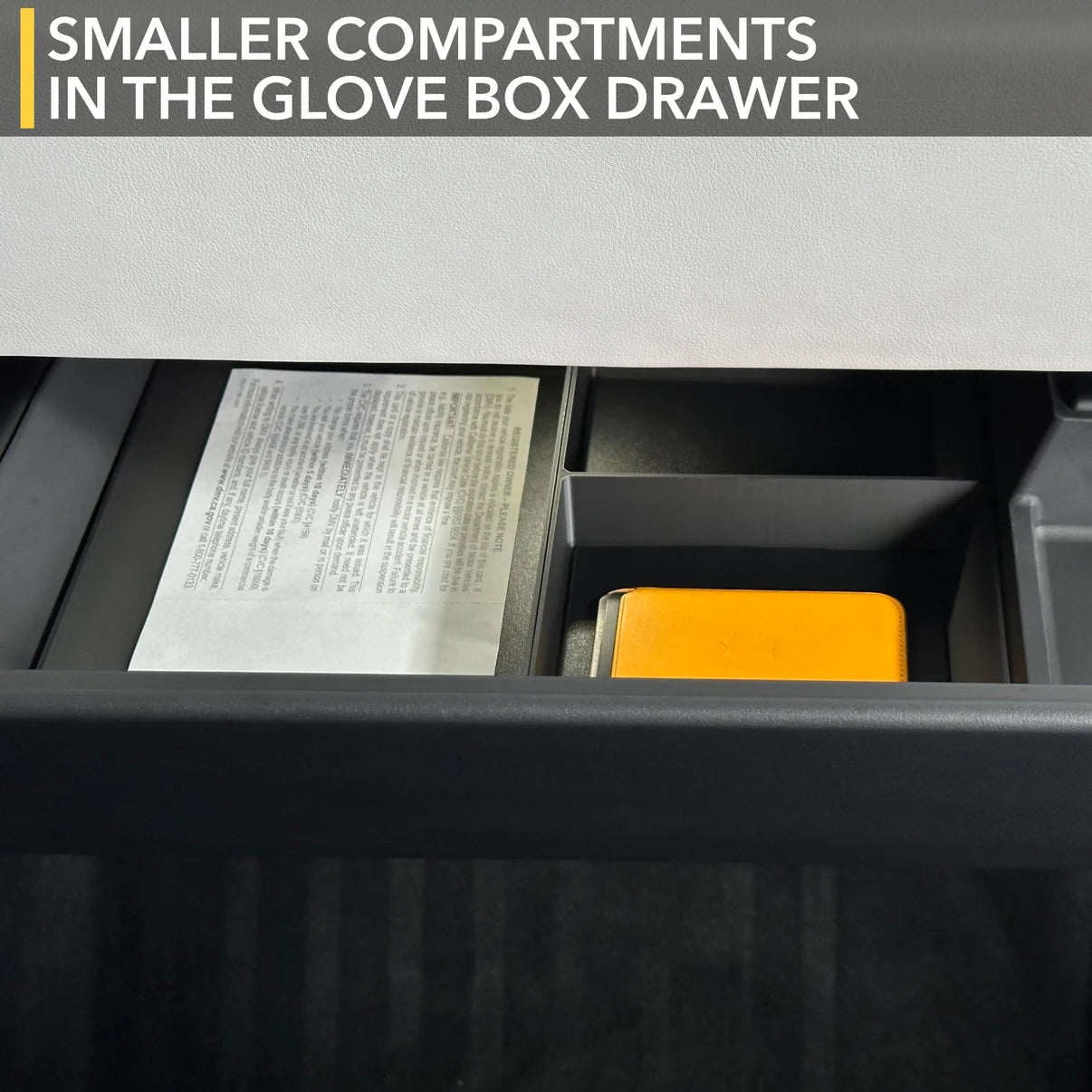 Tesla Cybertruck Glove Box Organizer for Tray Storage Insert