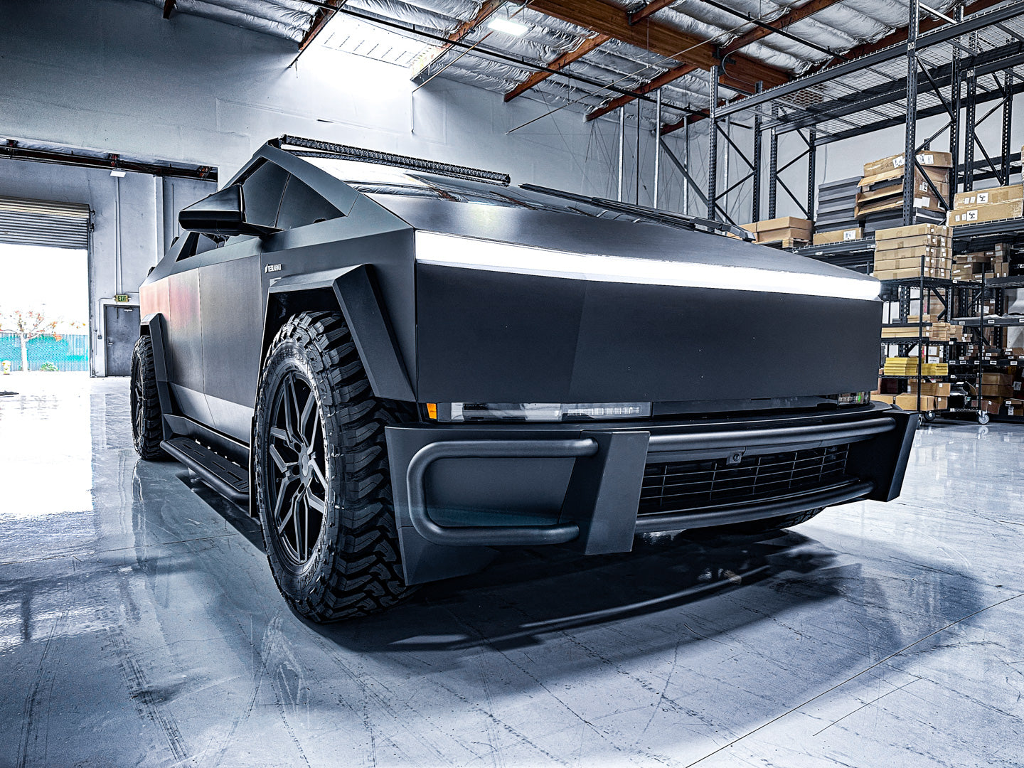 Tesla Cybertruck Front Bumper Guard – Bull Bar / Pull Bar (Q235 Steel)