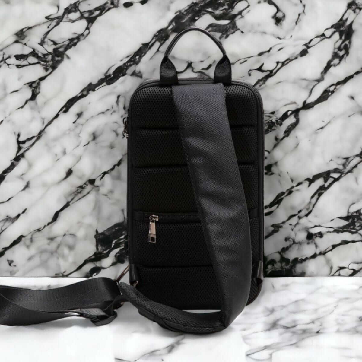 Tesla Cybertruck-inspired Cyber Sling Messenger Bag (USB, TSA Lock, Anti-theft)