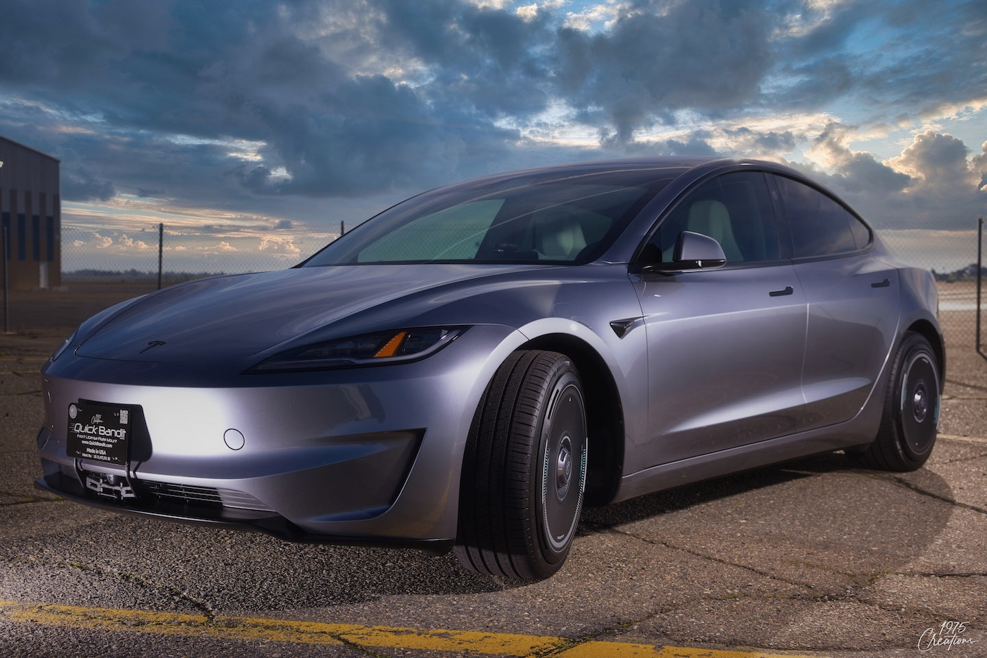 Tesla Model 3 Front License Plate Mount - "Quick Bandit"