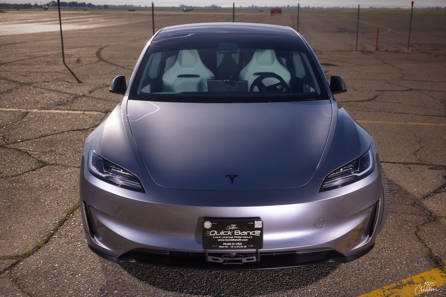 Tesla Model 3 Front License Plate Mount - "Quick Bandit"