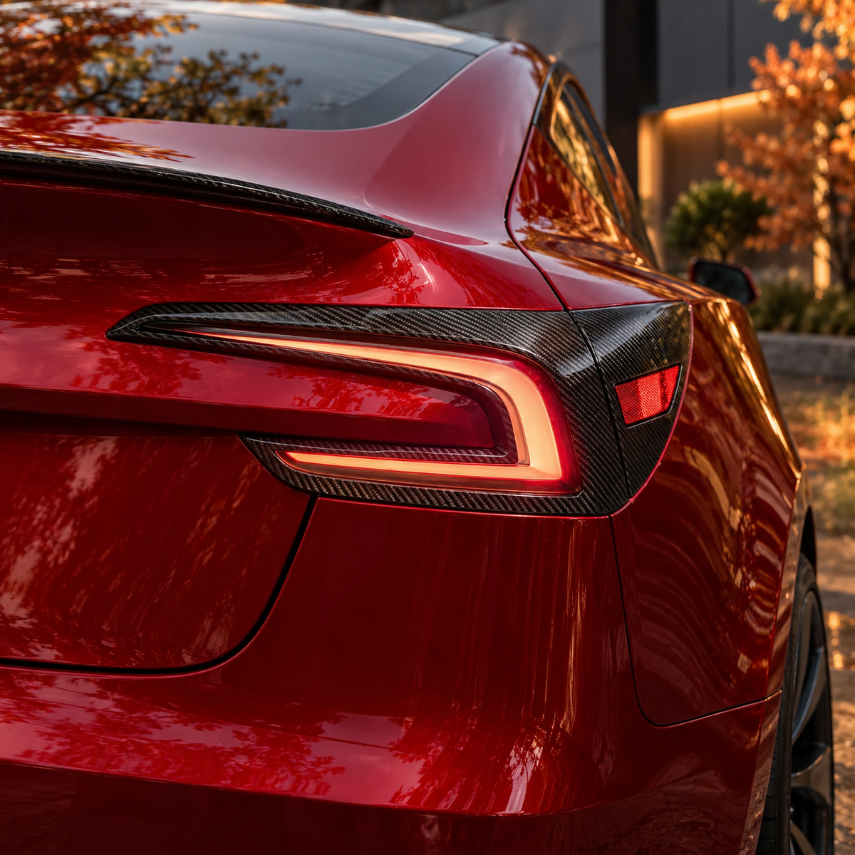 Tesla Model 3 Highland Dry Carbon Tail Light Bezel