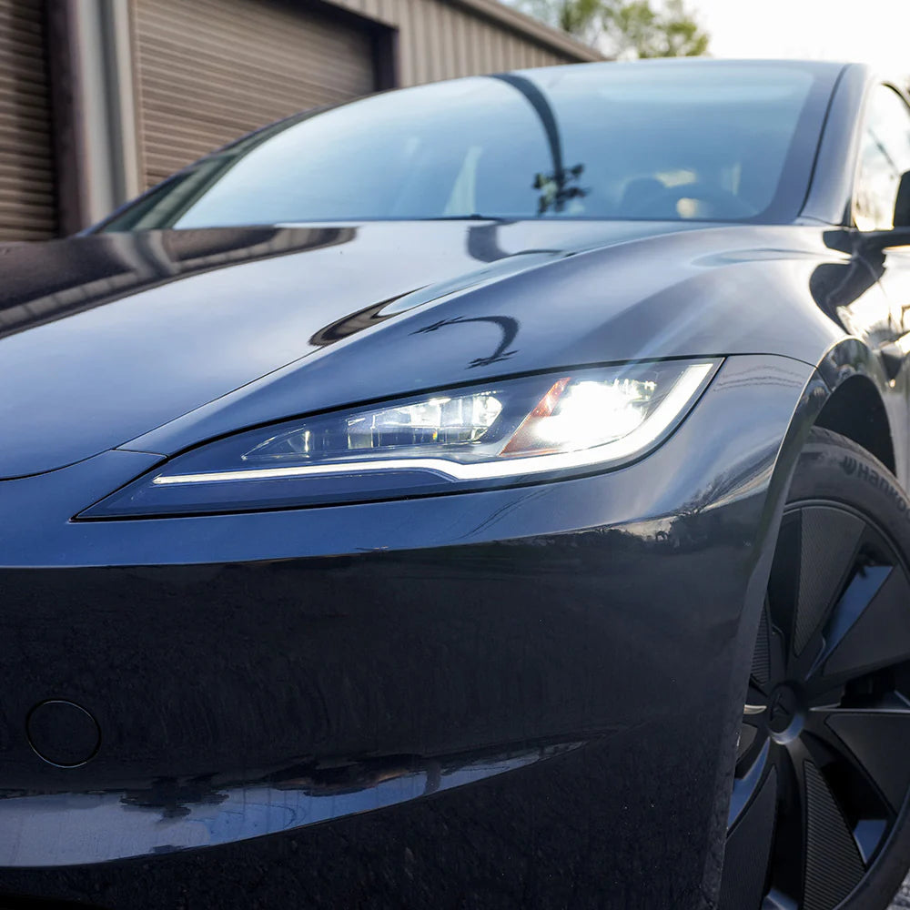 Tesla Model 3 PPF Tinted Headlight Protection