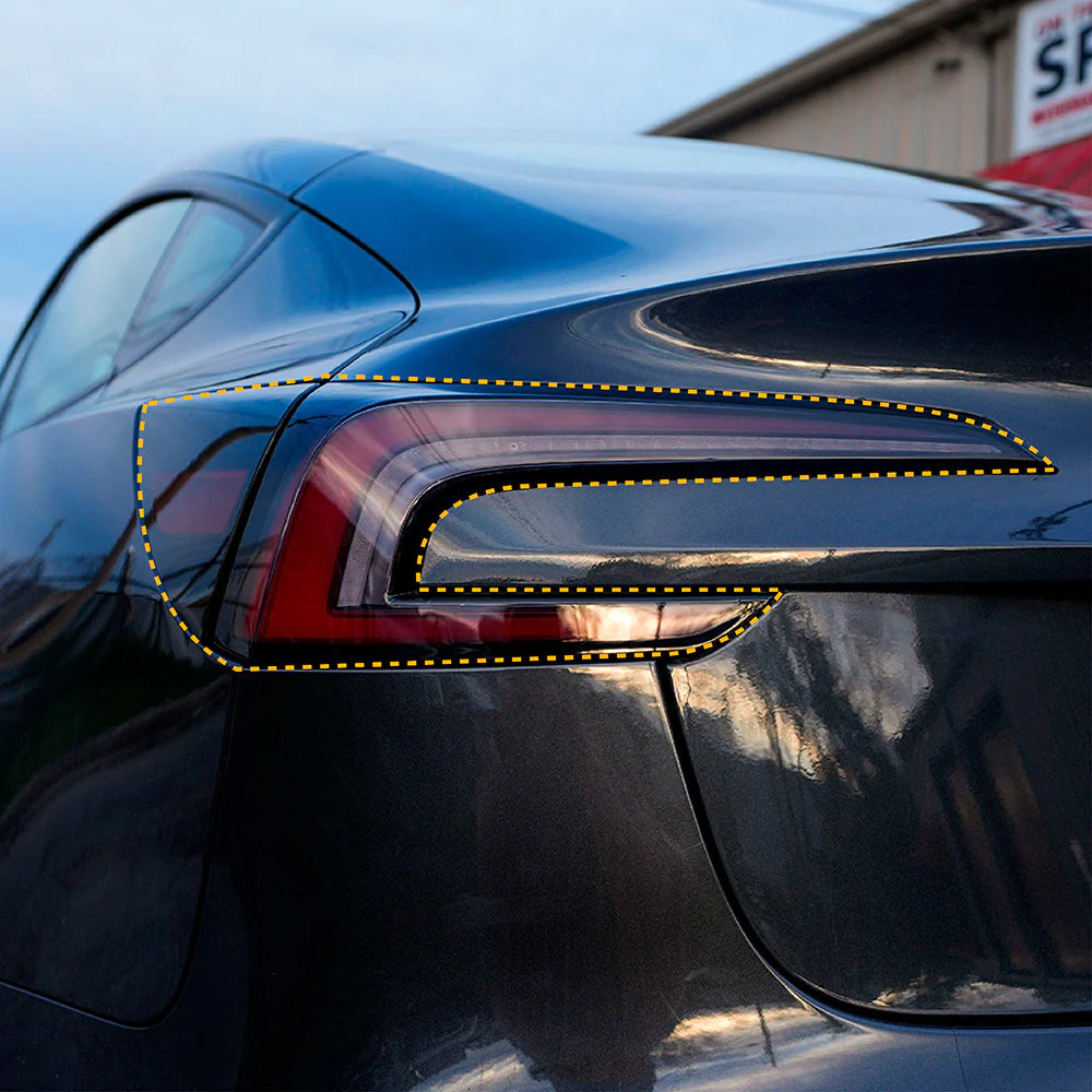 Tesla Model 3 PPF Tinted Taillight Protection