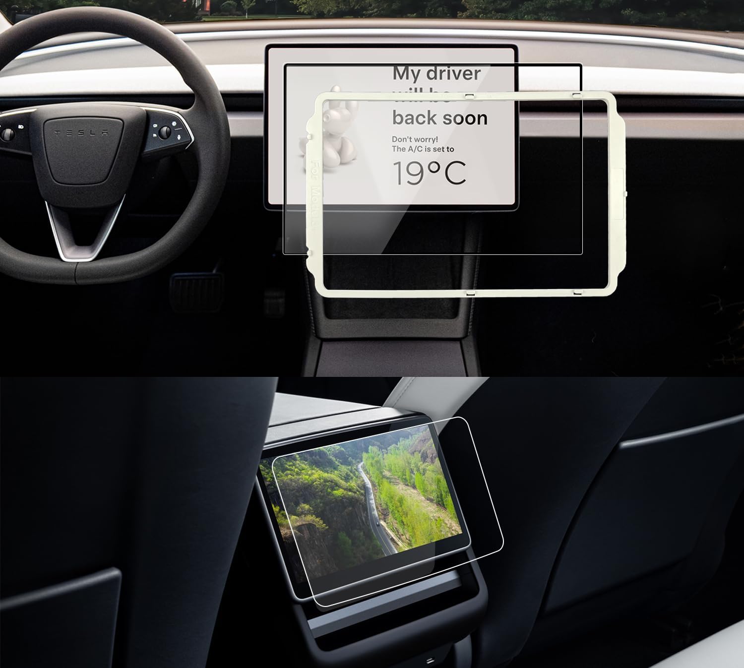 Tesla Model Y Tempered Glass (9H) Anti-Scratch Screen Protector