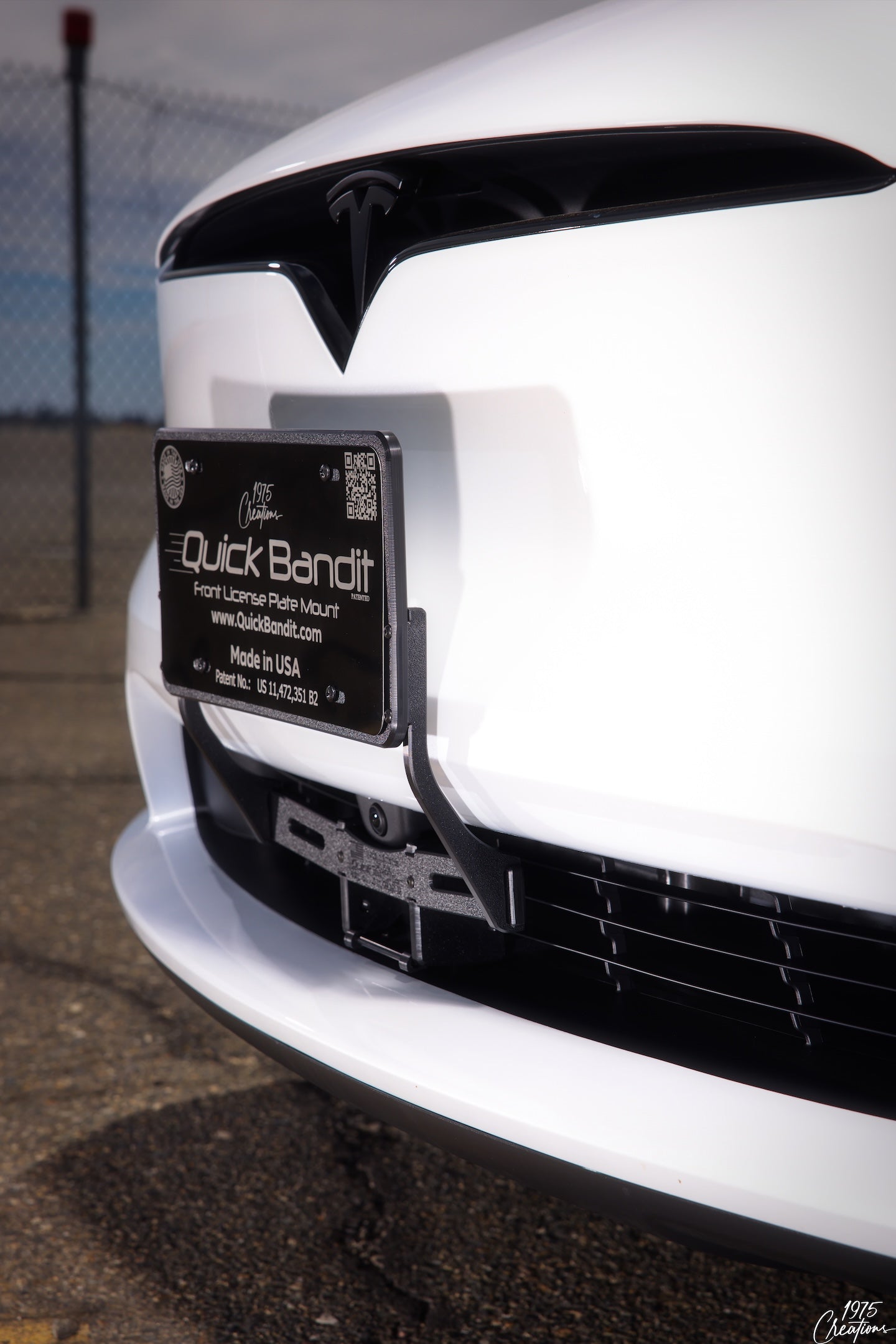 Tesla Model X Front License Plate Mount - "Quick Bandit"