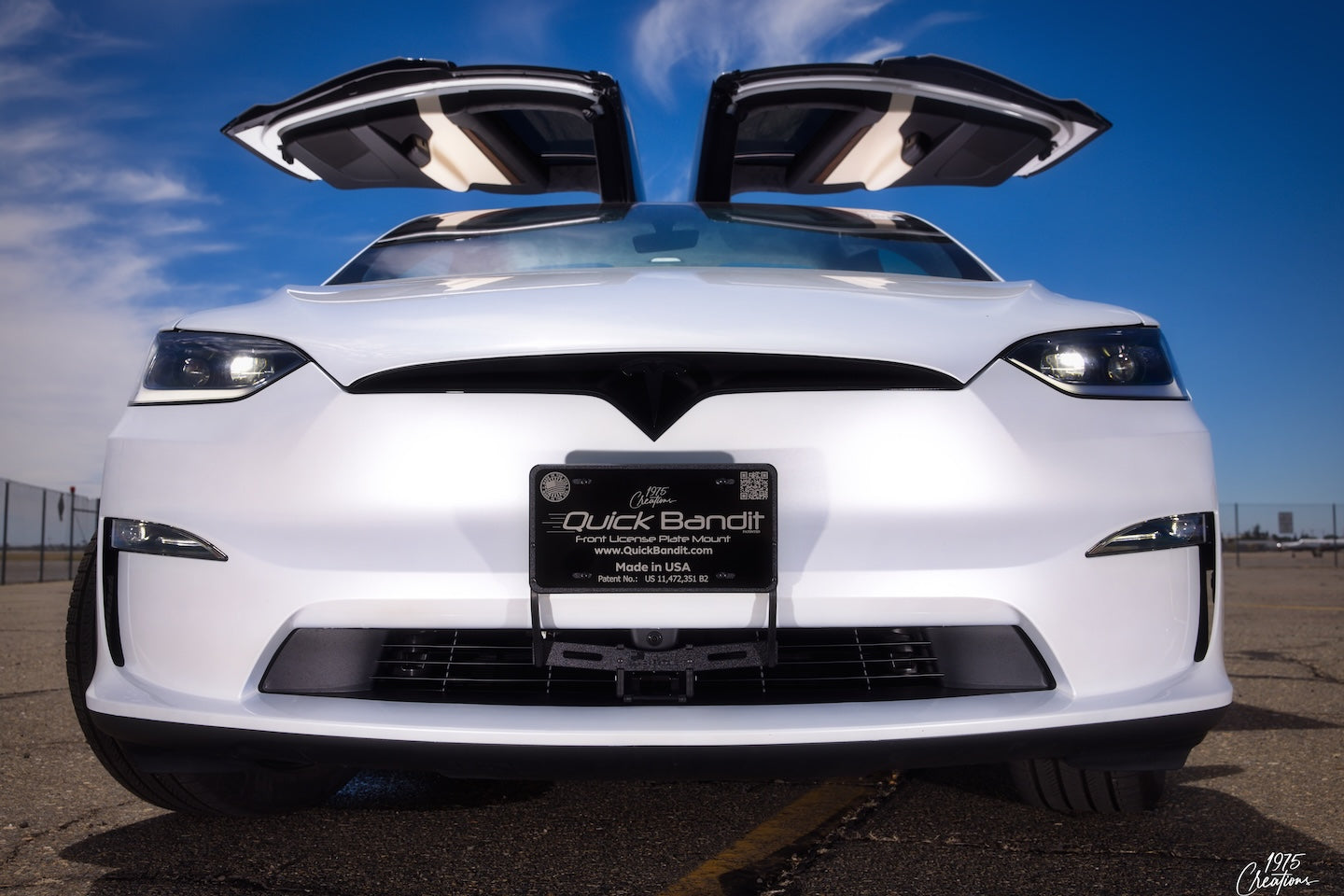 Tesla Model X Front License Plate Mount - "Quick Bandit"