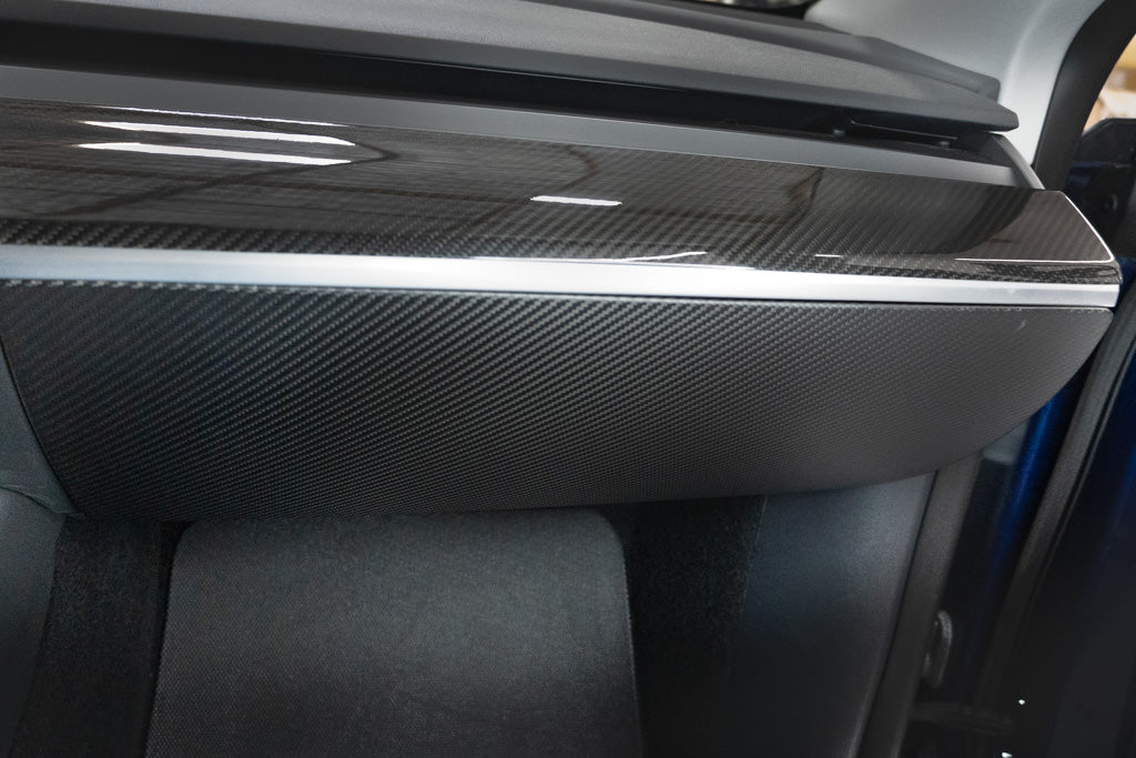 Tesla Model Y Real Carbon Glovebox Panel