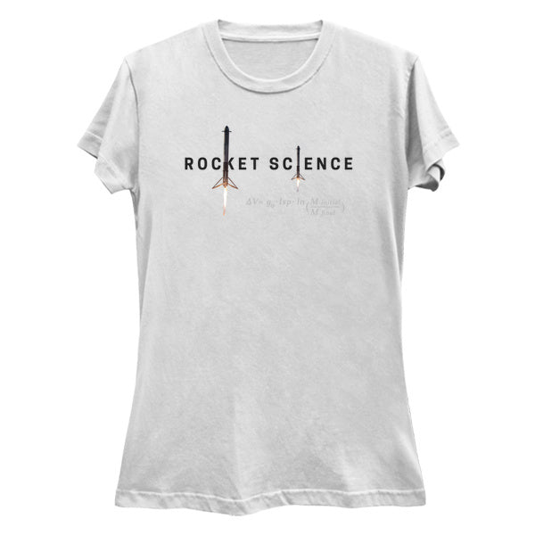 "Rocket Science" Womens Slim-Fit Premium Tee - White