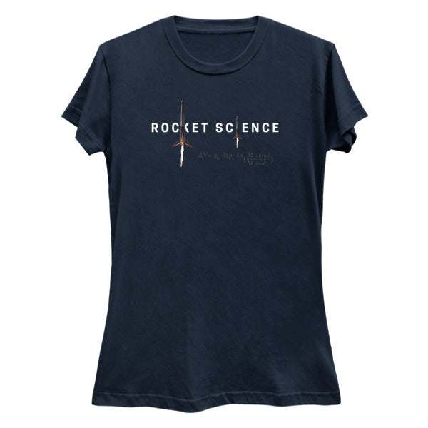 "Rocket Science" Womens Slim-Fit Premium Tee - Navy