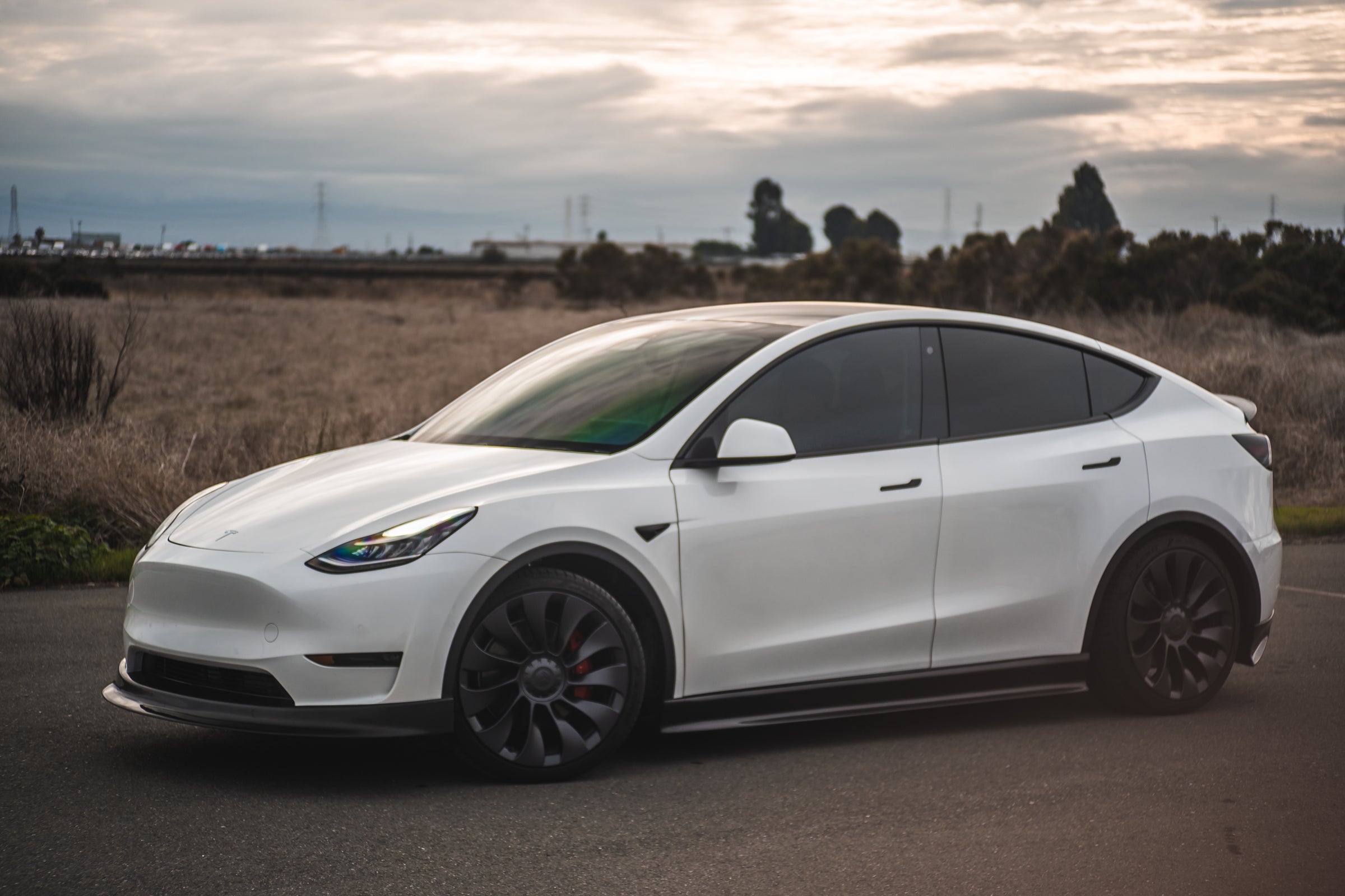 Tesla Model Y Carbon Fiber Front Spoiler