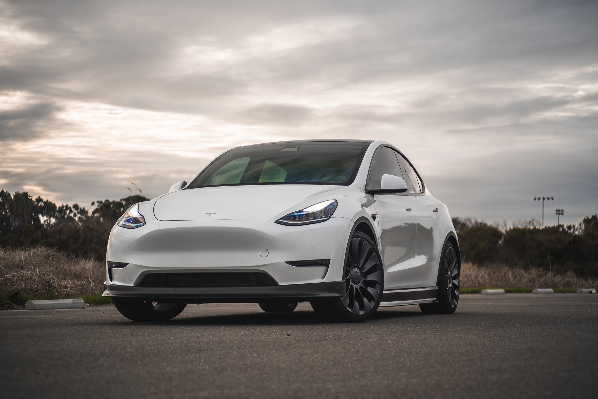 Tesla Model Y Carbon Fiber Front Spoiler