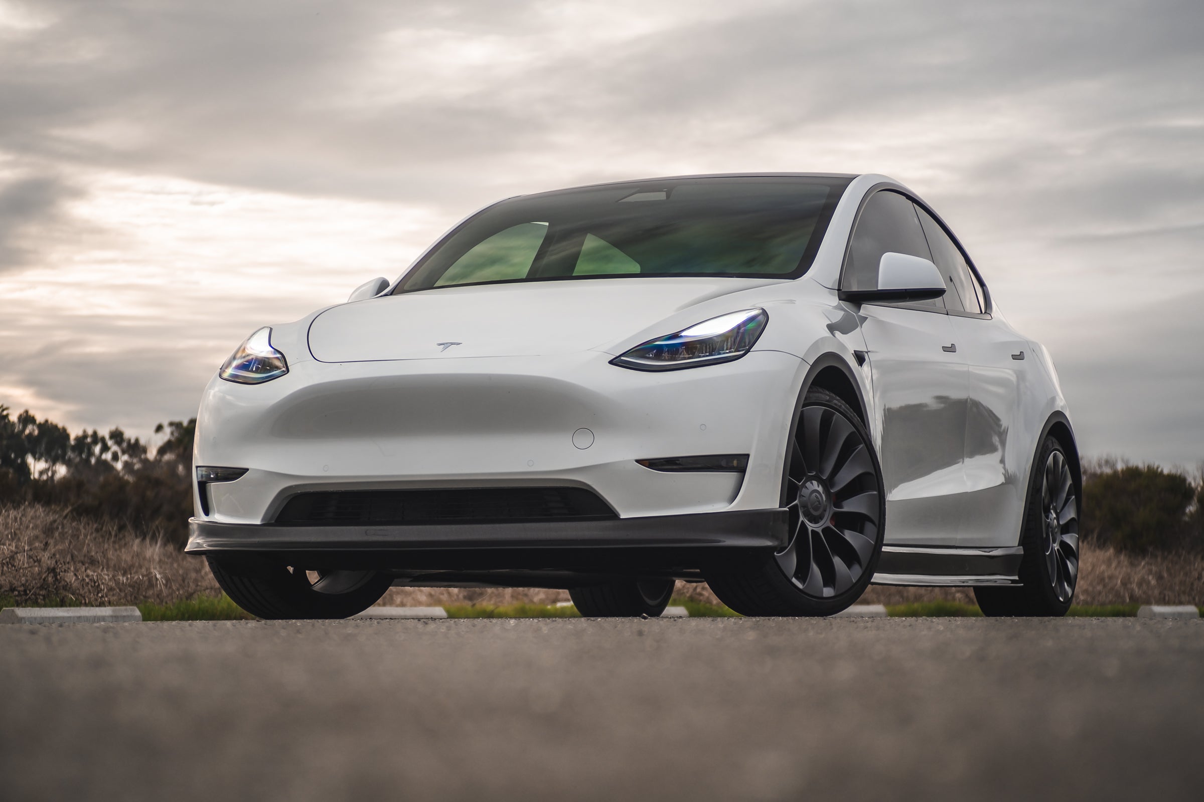 Tesla Model Y Carbon Fiber Front Spoiler