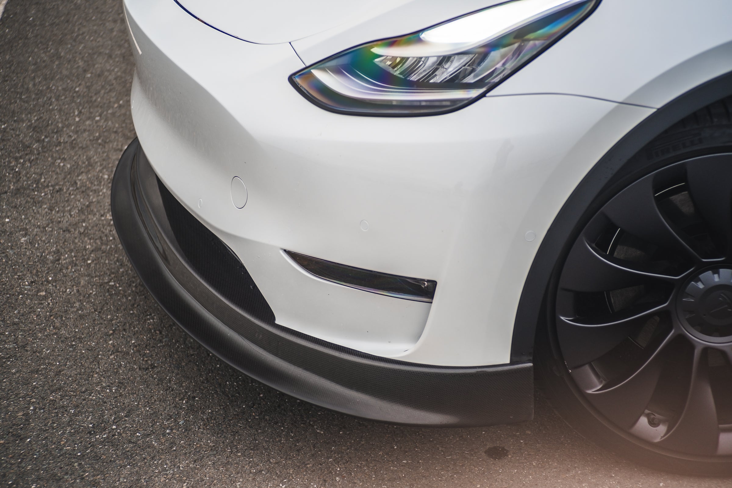 Tesla Model Y Carbon Fiber Front Spoiler