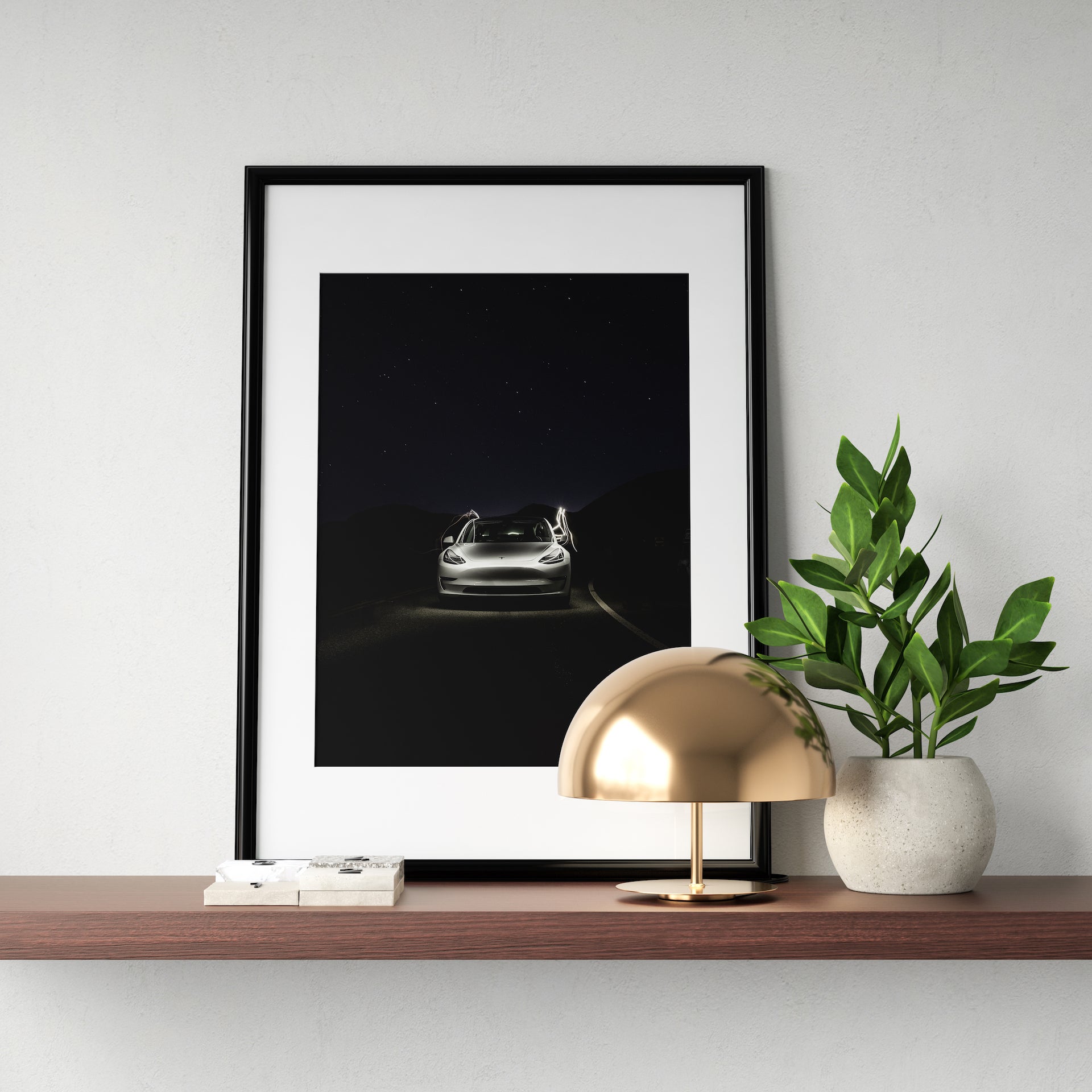 Tesla Model 3 Print - "Starlight" in 16"x20"