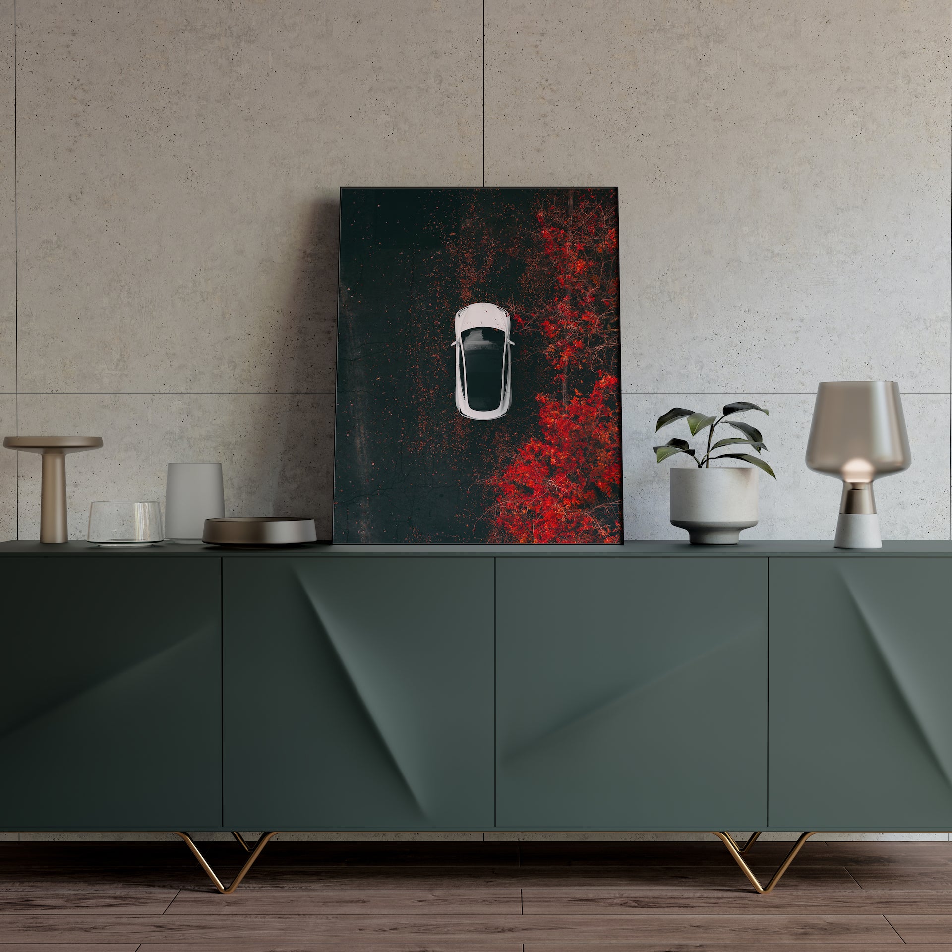 Tesla Model 3 Print - "Seasons" in 16"x20"