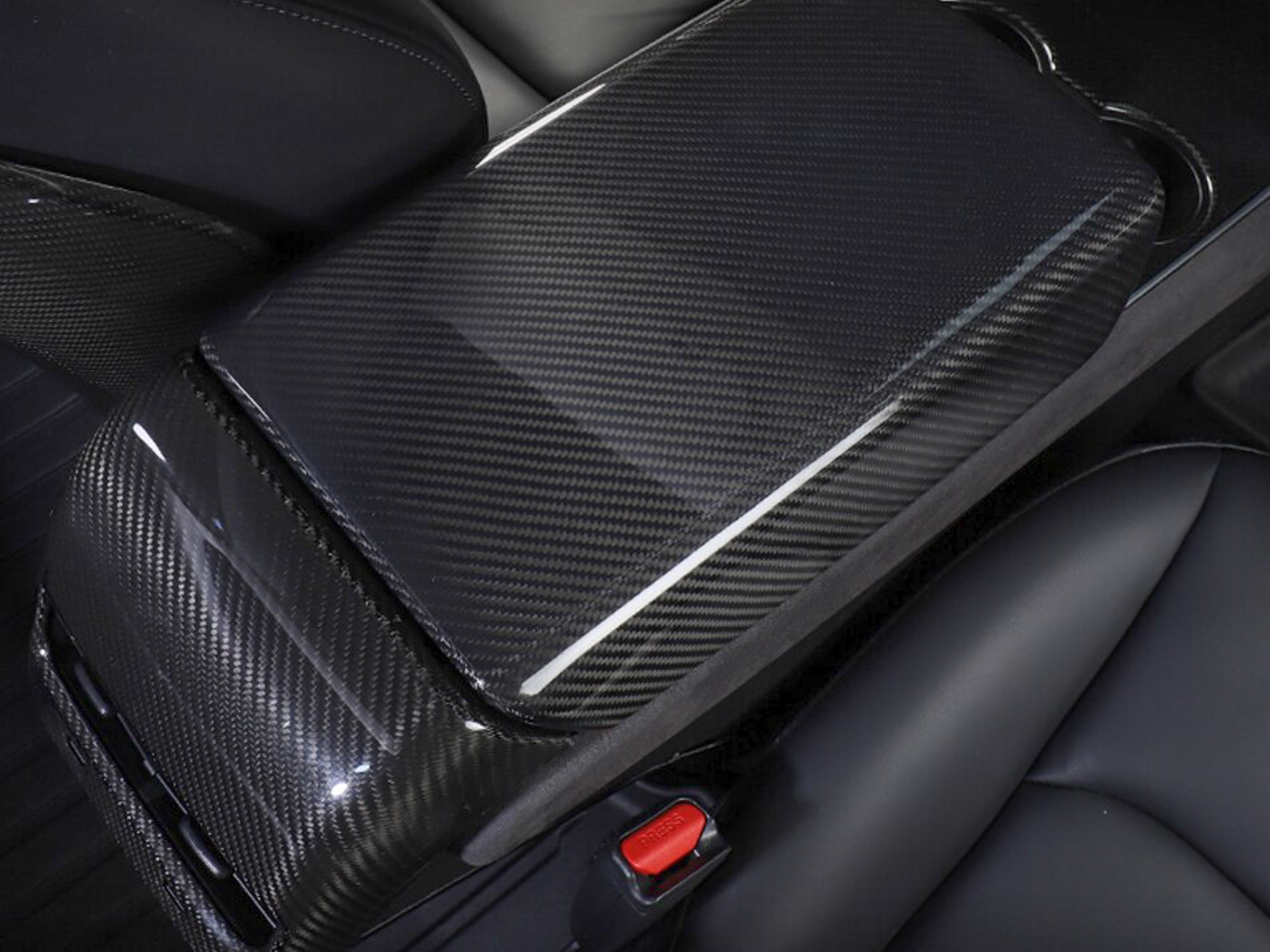 Tesla Model 3 Genuine Carbon Fiber Armrest Cover