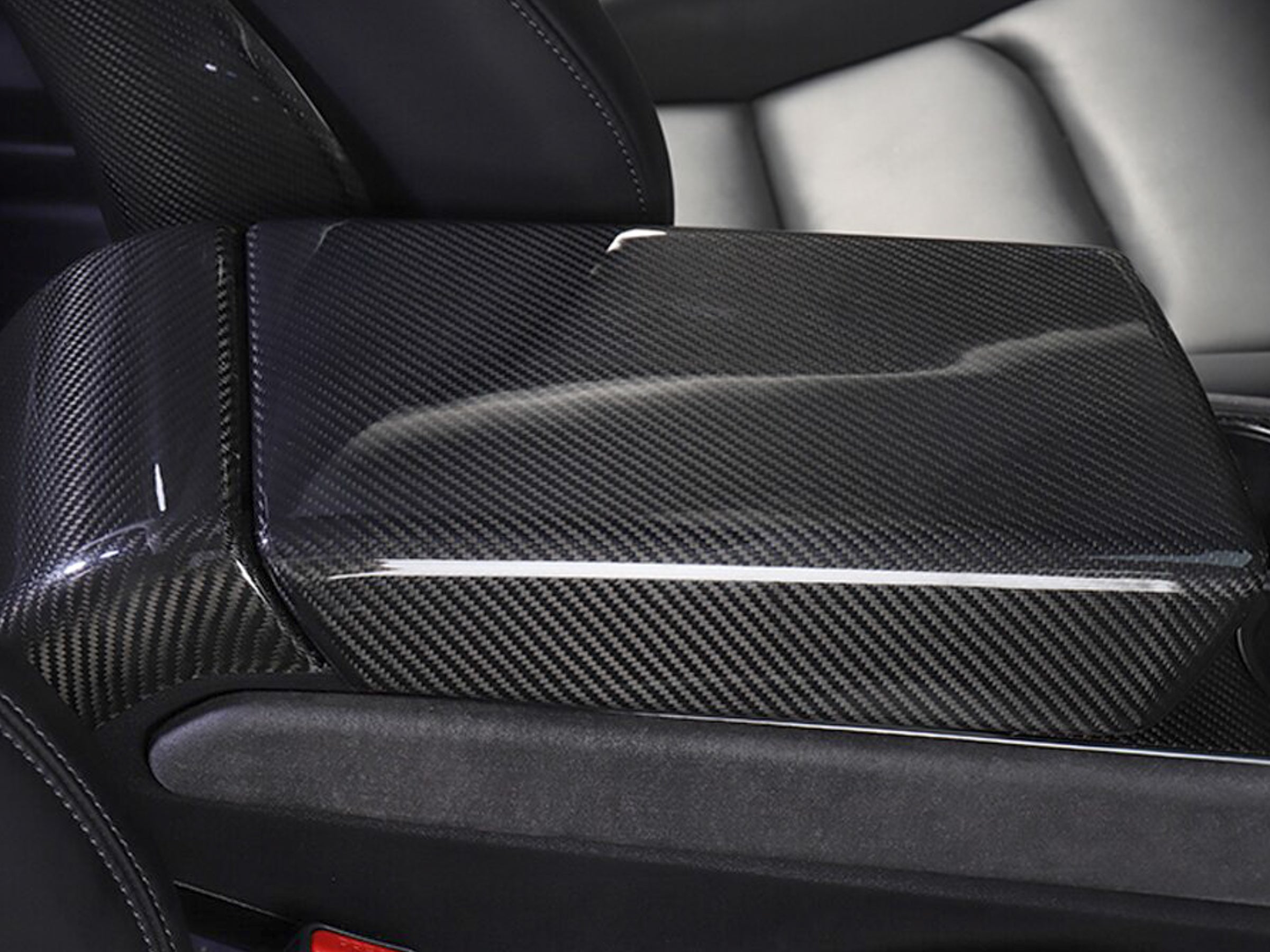 Tesla Model 3 Genuine Carbon Fiber Armrest Cover