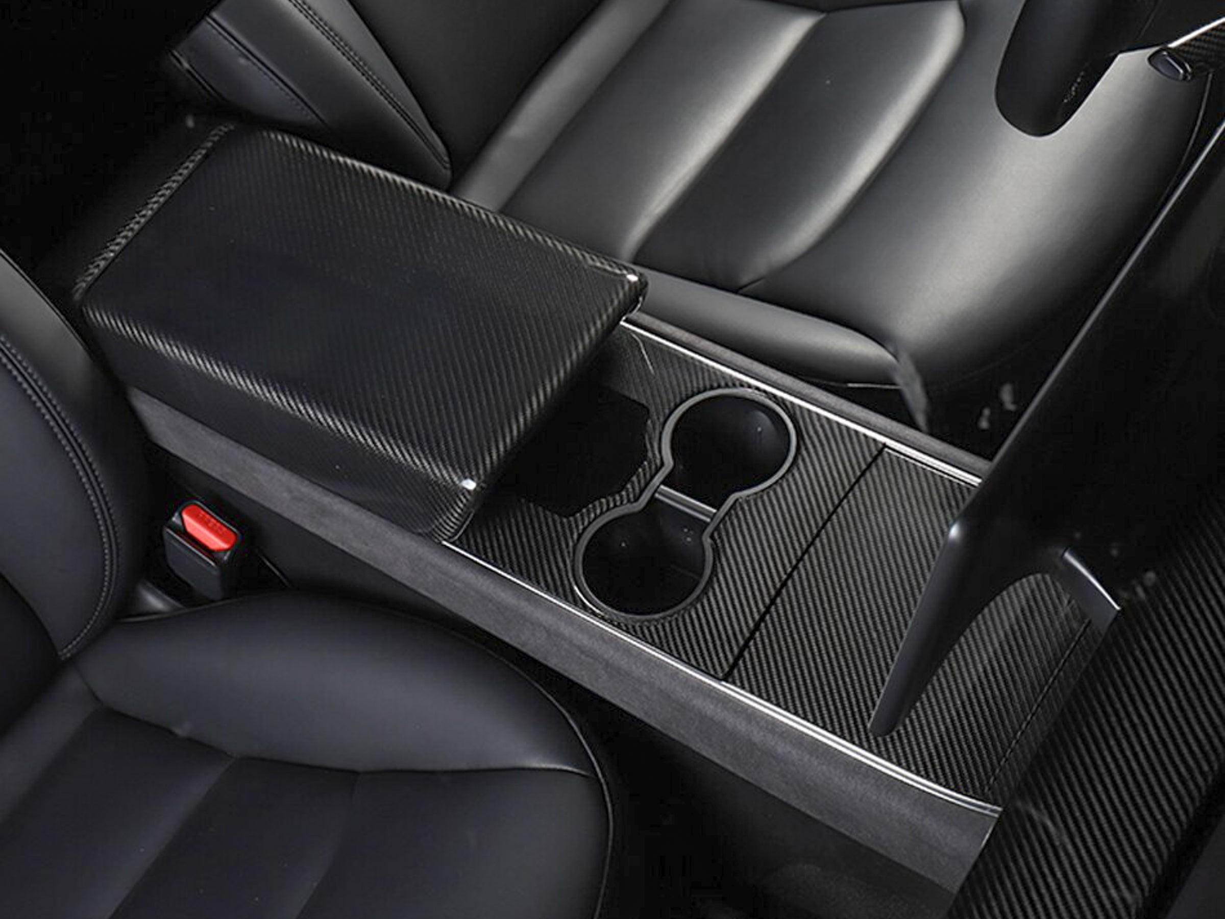 Tesla Model 3 Genuine Carbon Fiber Armrest Cover