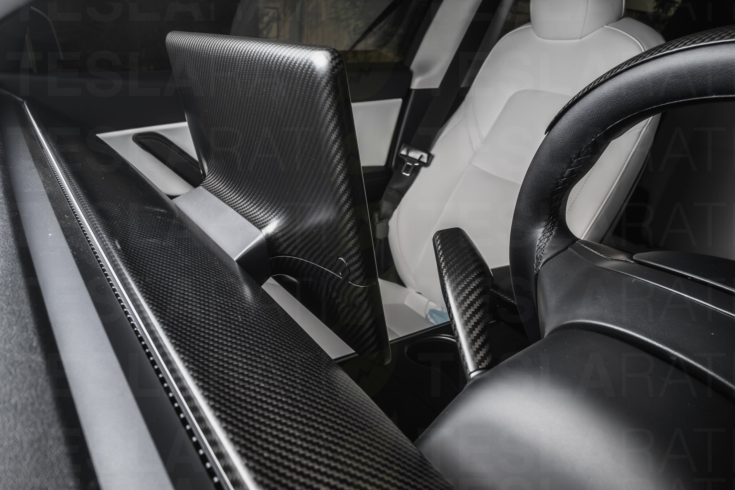 Tesla Model Y Premium Real Carbon Fiber Full Interior Bundle