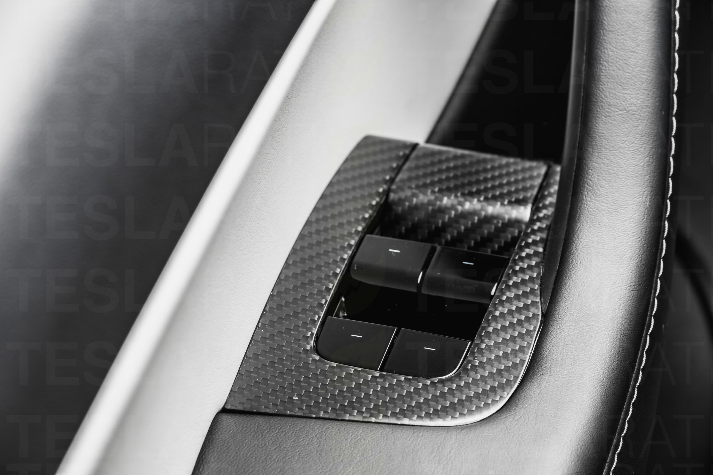 Tesla Model 3 Genuine Carbon Fiber Door/Window Switch Panel Covers