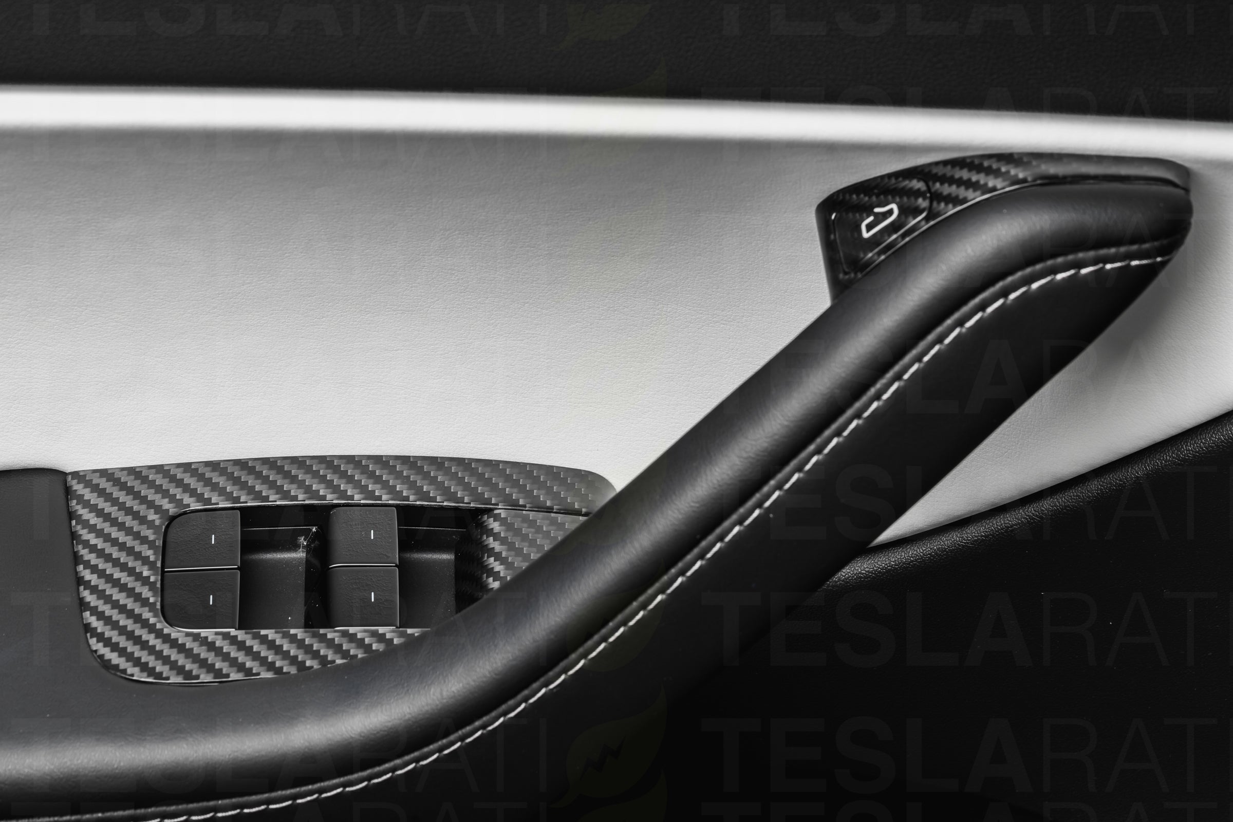 Tesla Model 3 Genuine Carbon Fiber Door/Window Switch Panel Covers