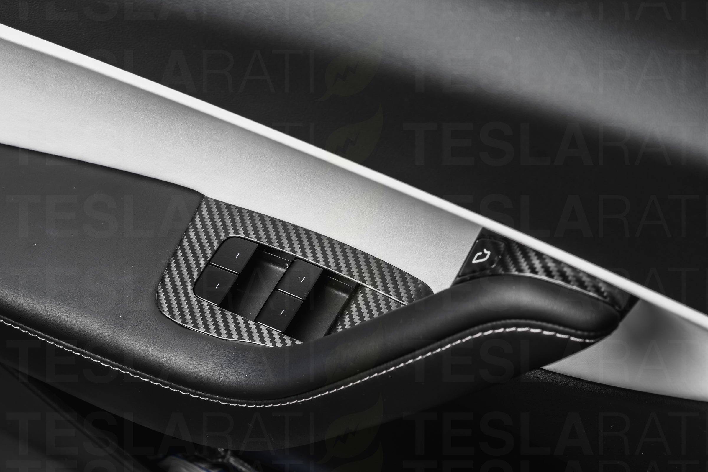 Tesla Model 3 Genuine Carbon Fiber Door/Window Switch Panel Covers