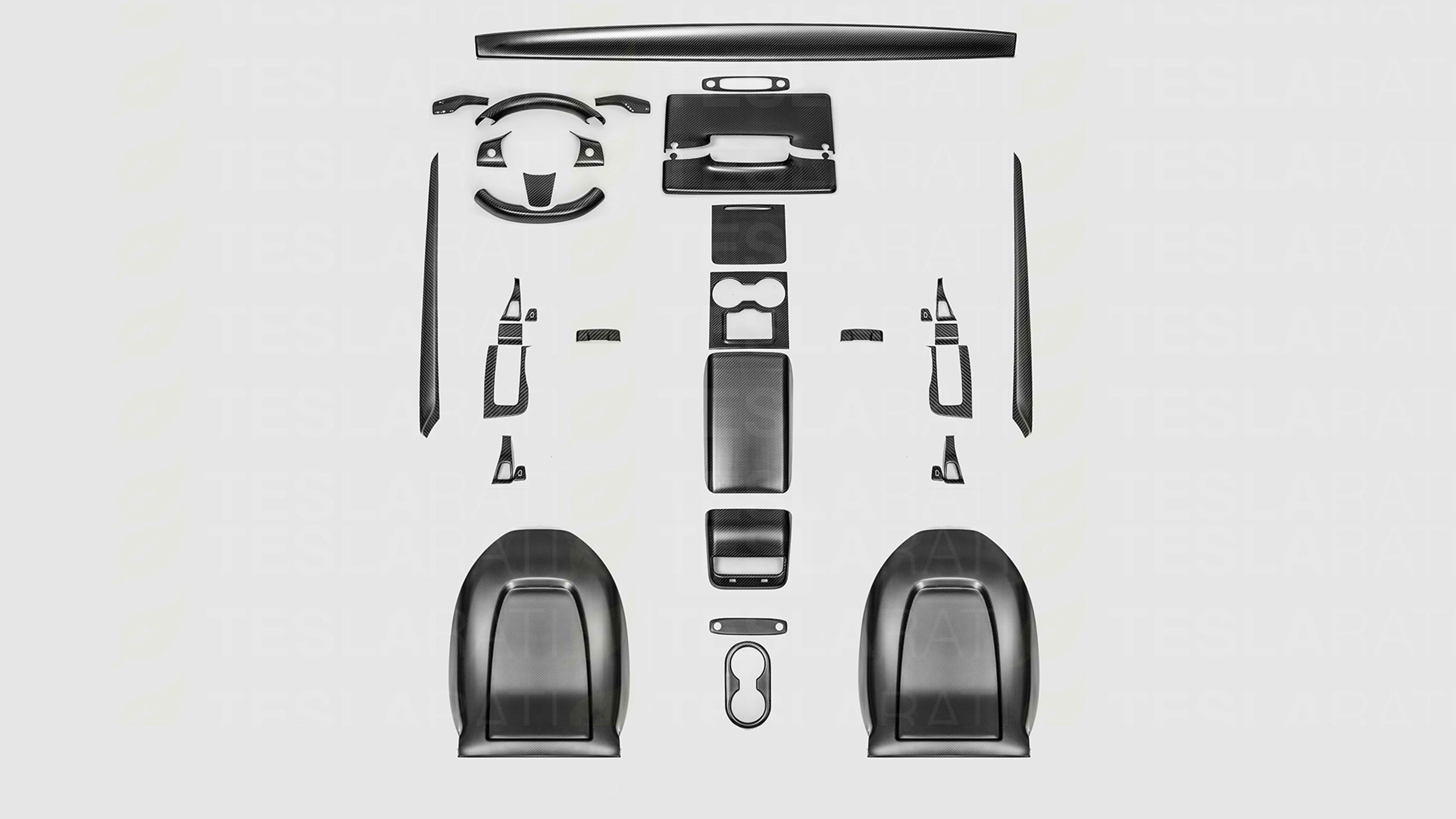 Tesla Model Y Premium Real Carbon Fiber Full Interior Bundle