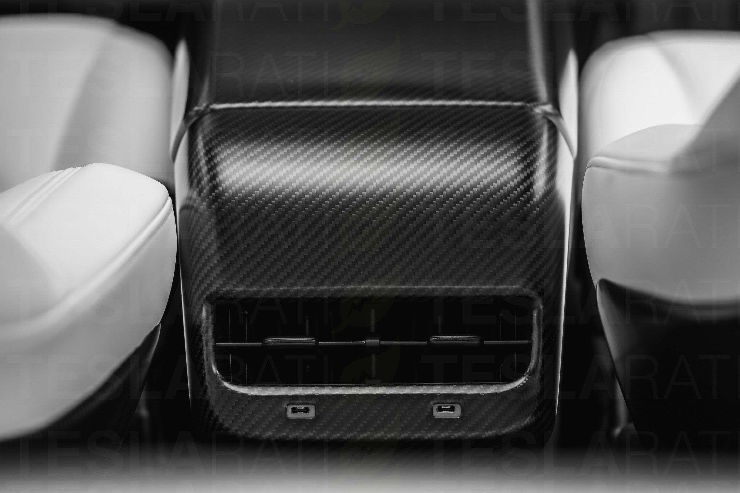 Tesla Model 3 Genuine Carbon Fiber Armrest Cover