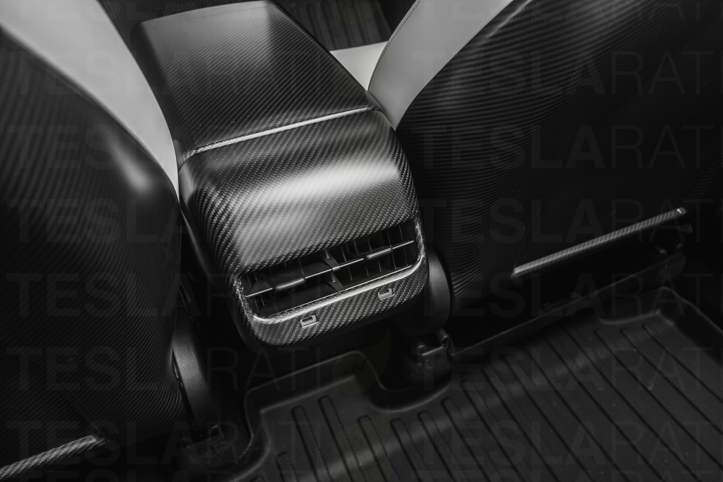 Tesla Model Y Genuine Carbon Fiber Rear Air Vent Cover