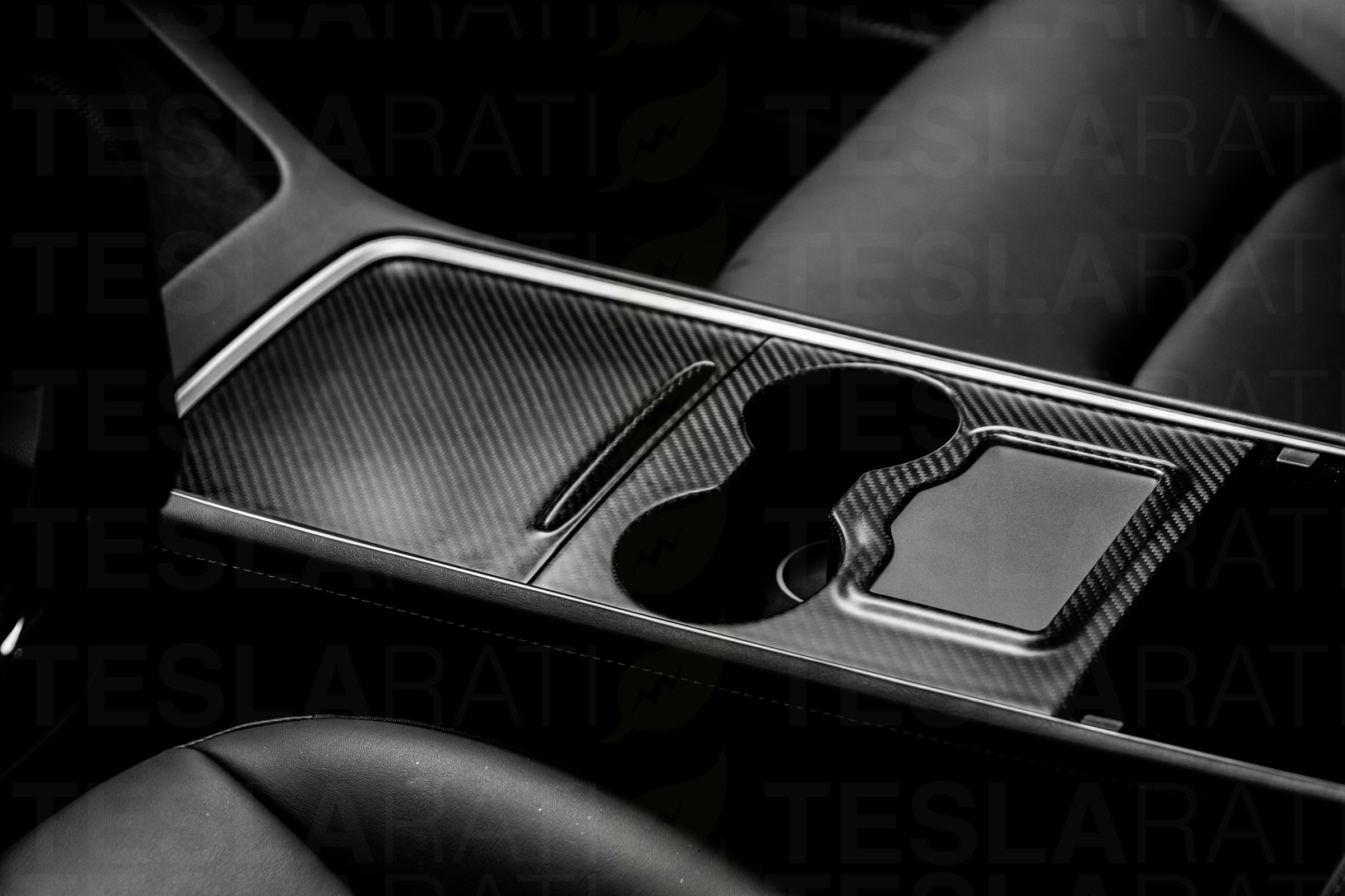 Tesla Model Y & 3 Genuine Carbon Fiber Center Console Cover
