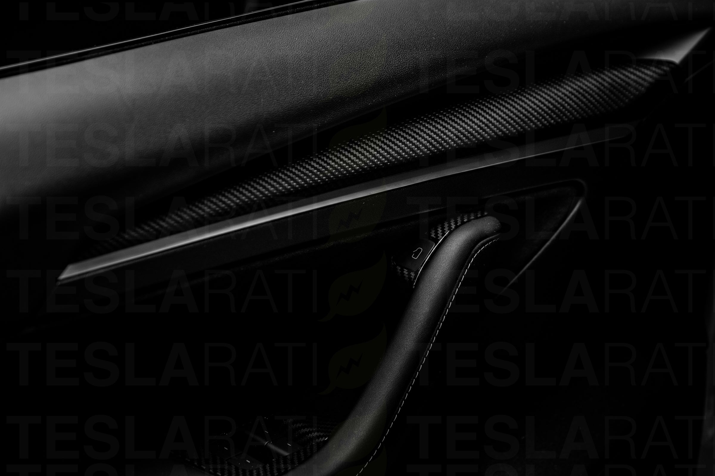 Tesla Model 3 Genuine Carbon Fiber Door Panel Trim