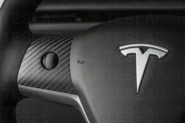 Telsa Model 3 Y Real Carbon Fiber Steering Wheel Cover Tesla Accessories