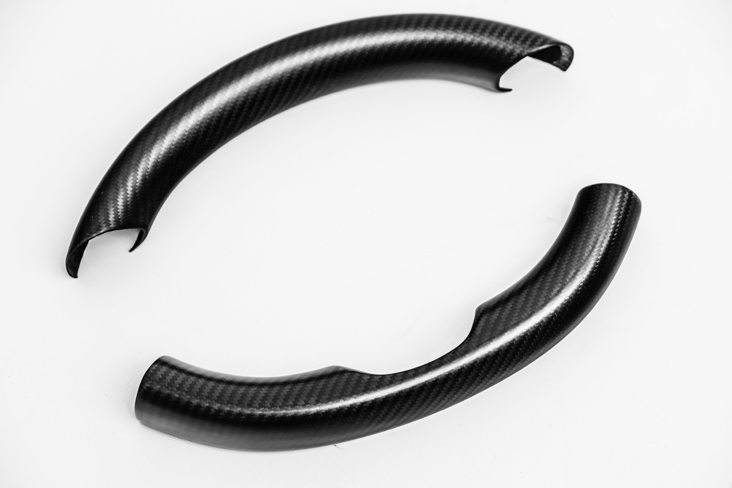 Tesla Model 3 & Y Genuine Carbon Fiber Steering Wheel Caps (2-pc)