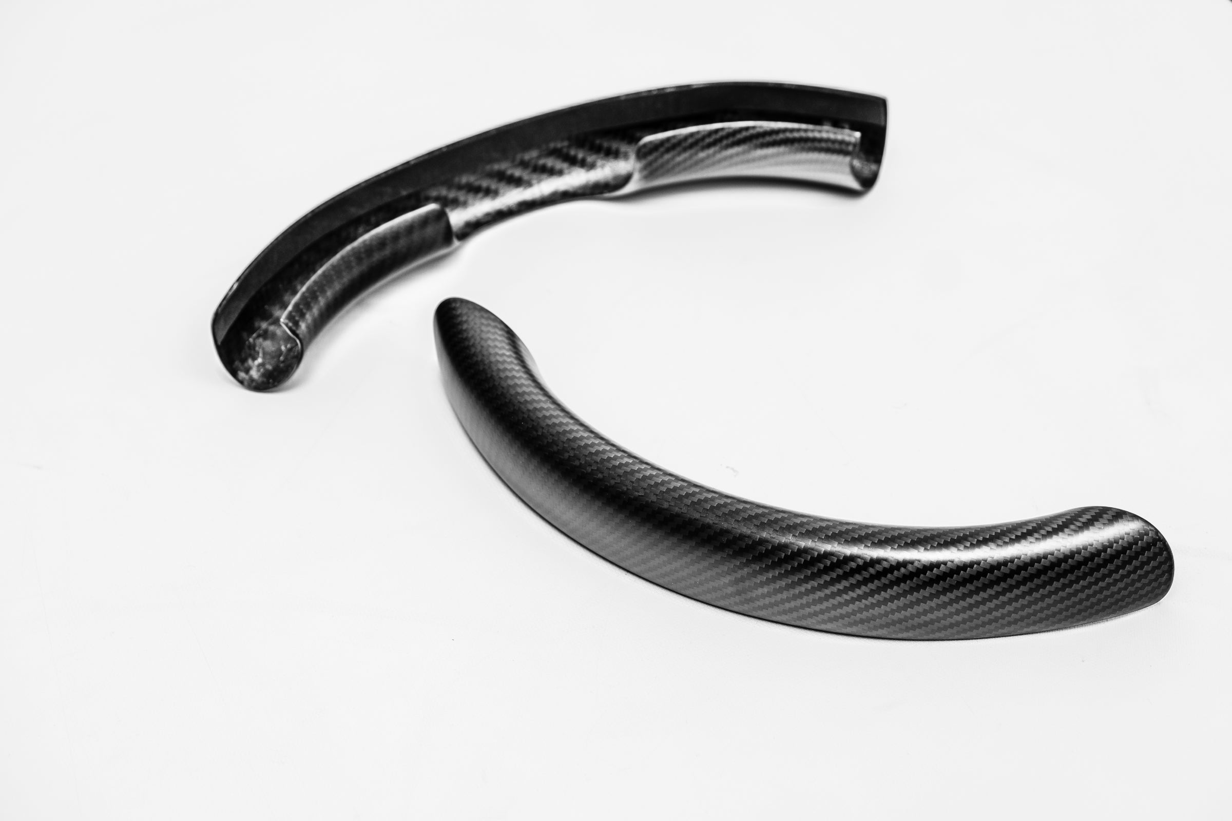 Tesla Model 3 & Y Genuine Carbon Fiber Steering Wheel Caps (2-pc)