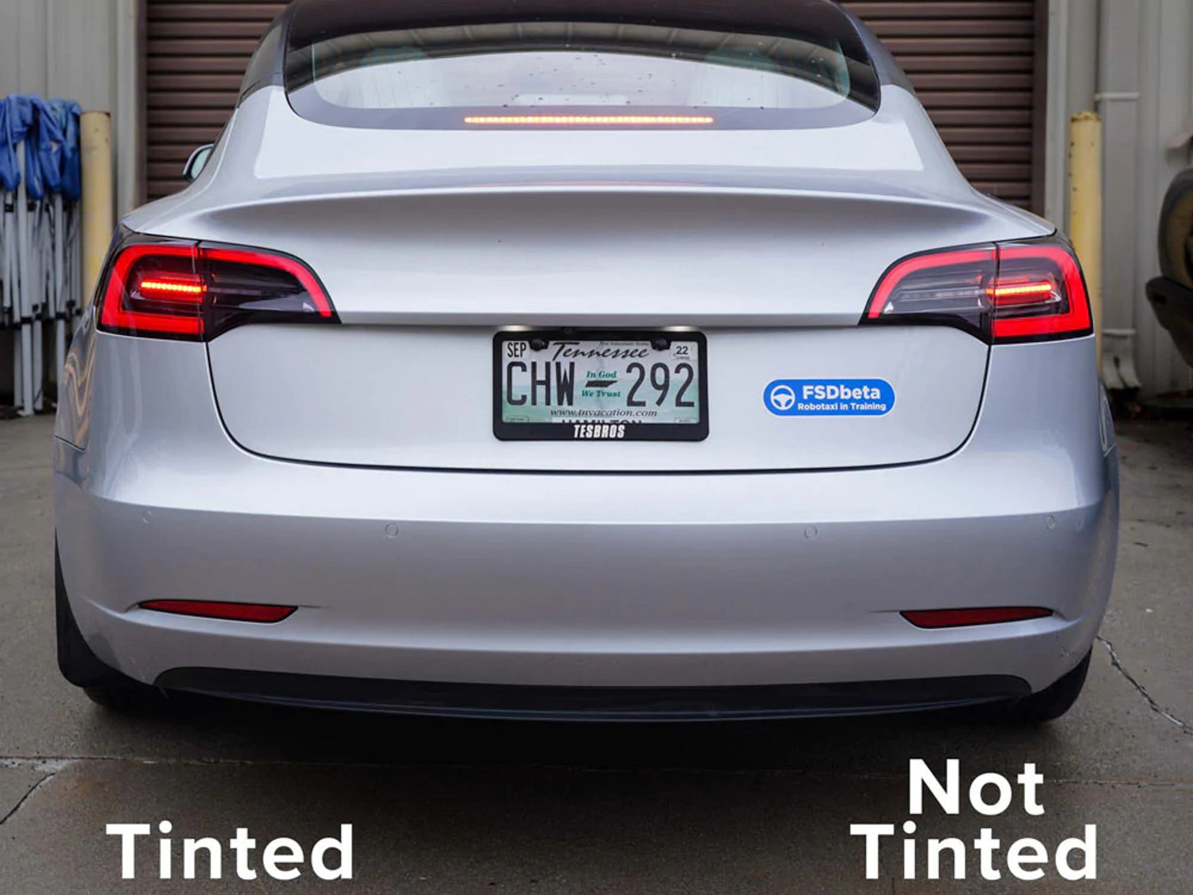 Tesla Model 3 PPF Tinted Taillight Protection
