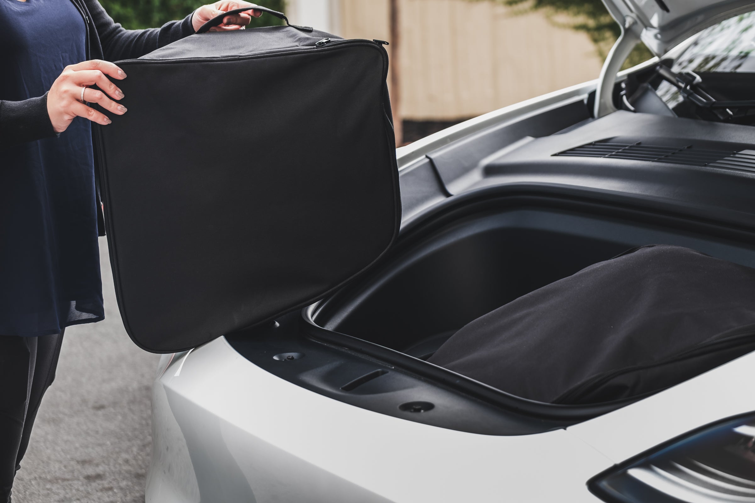 Tesla Model Y Custom-Fit Frunk Luggage Bag Set (Set of 2 for Front Trunk)