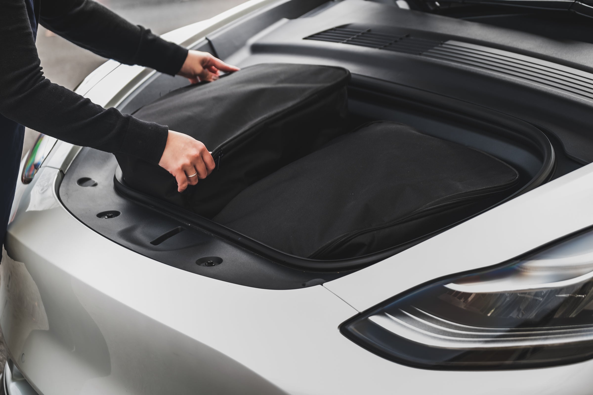 Tesla Model Y Custom-Fit Frunk Luggage Bag Set (Set of 2 for Front Trunk)