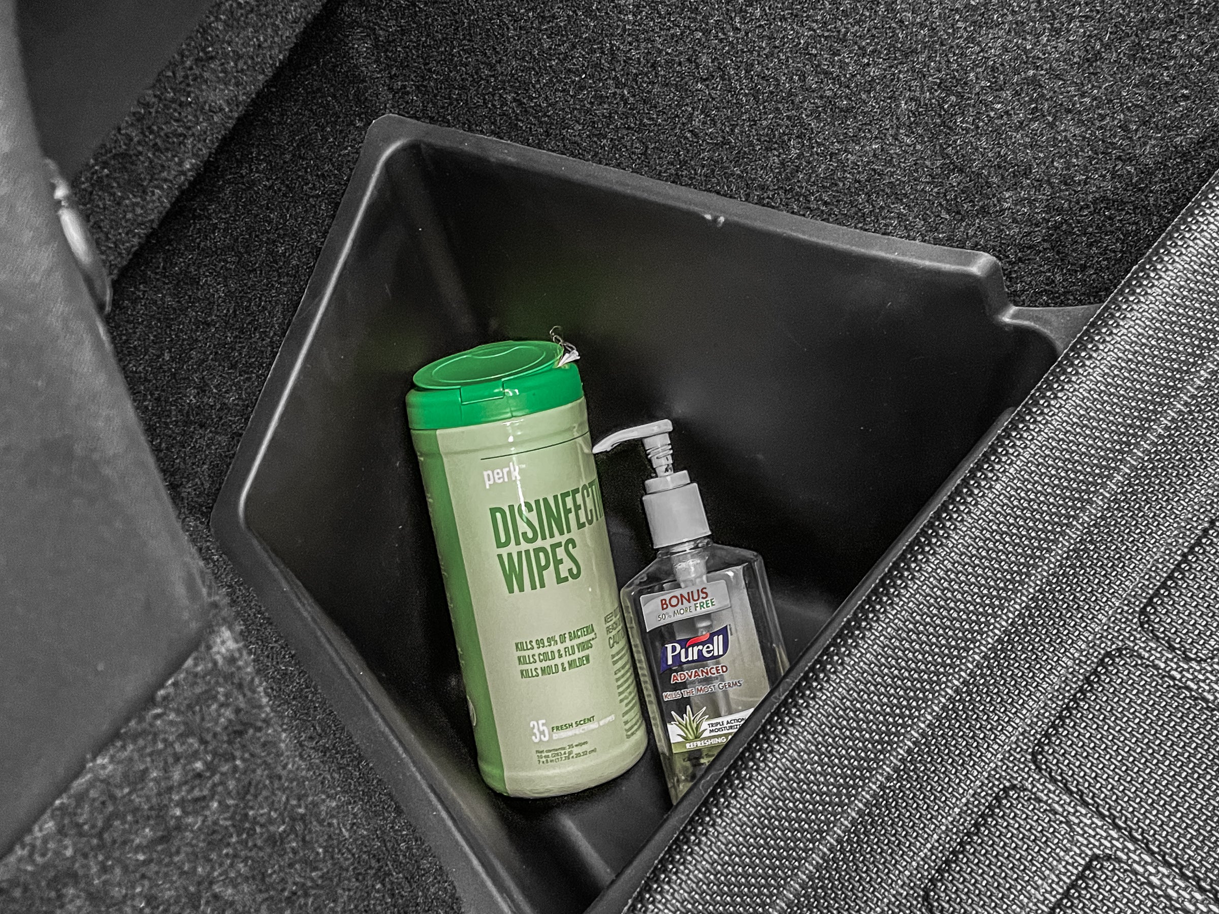 Tesla Model Y Trunk Side Storage Bins with Carpeted Lids (OEM Style )