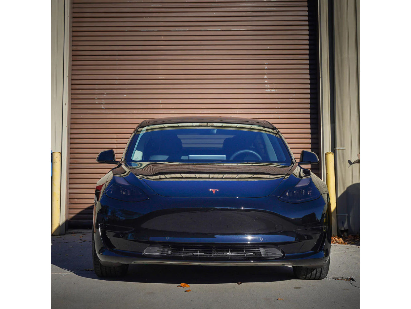 Tesla Model Y PPF Tinted Headlight Protection