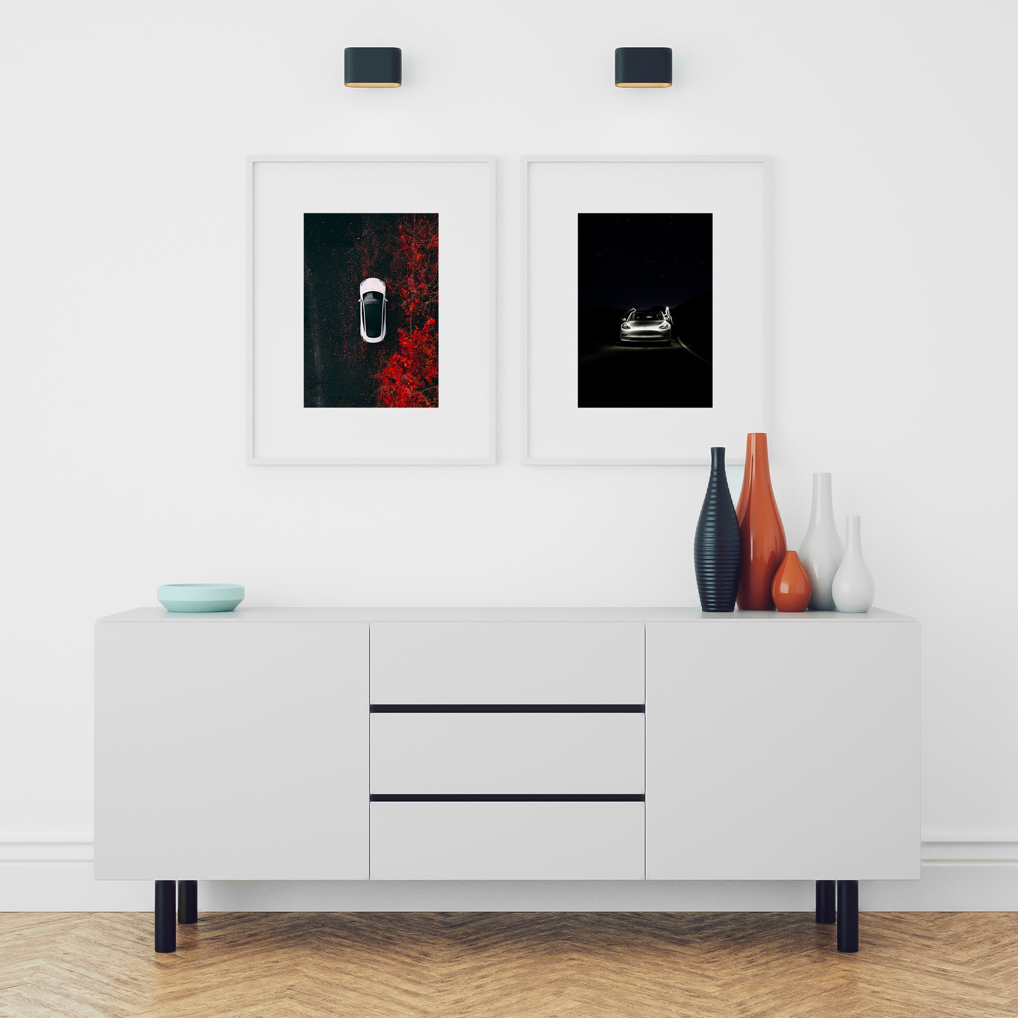 Tesla Model 3 Exclusive Prints Collection (Set of 2)